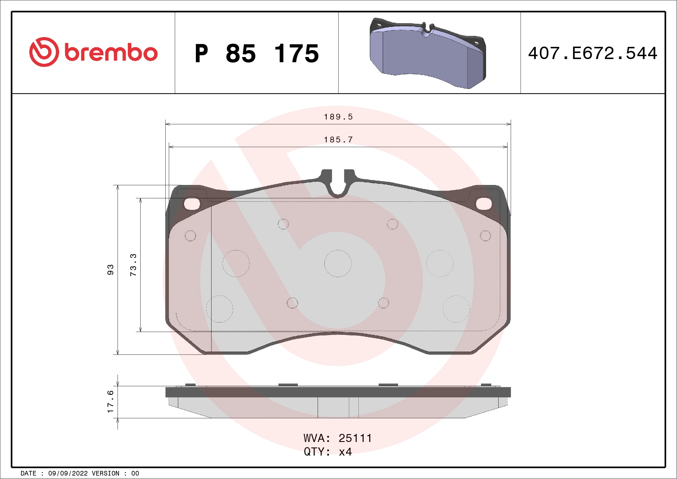 Brake Pad Set, disc brake