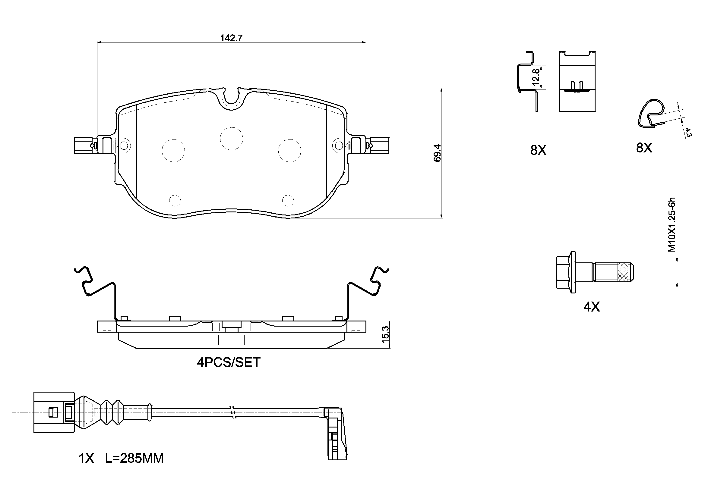 Brake Pad Set, disc brake