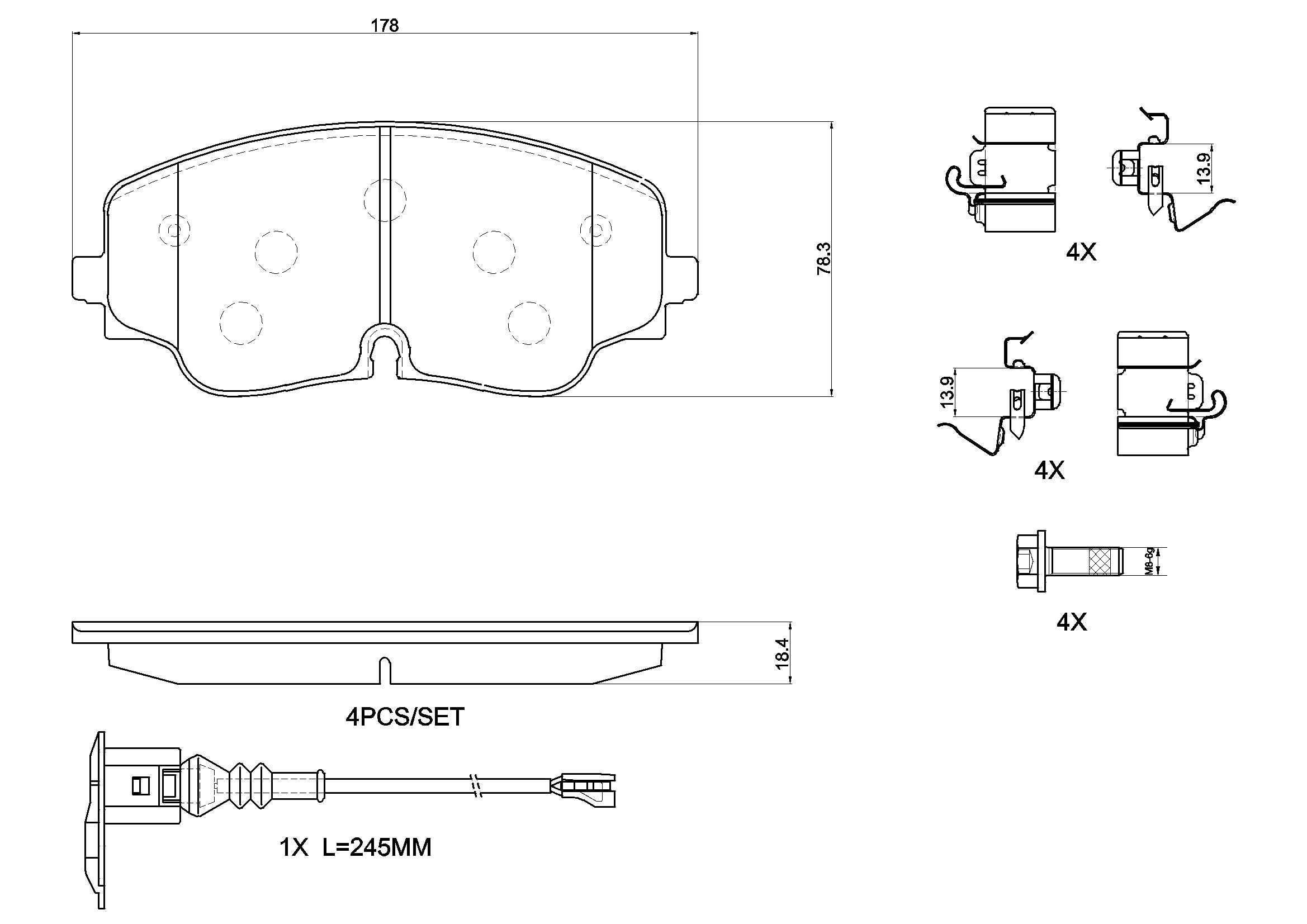 Brake Pad Set, disc brake