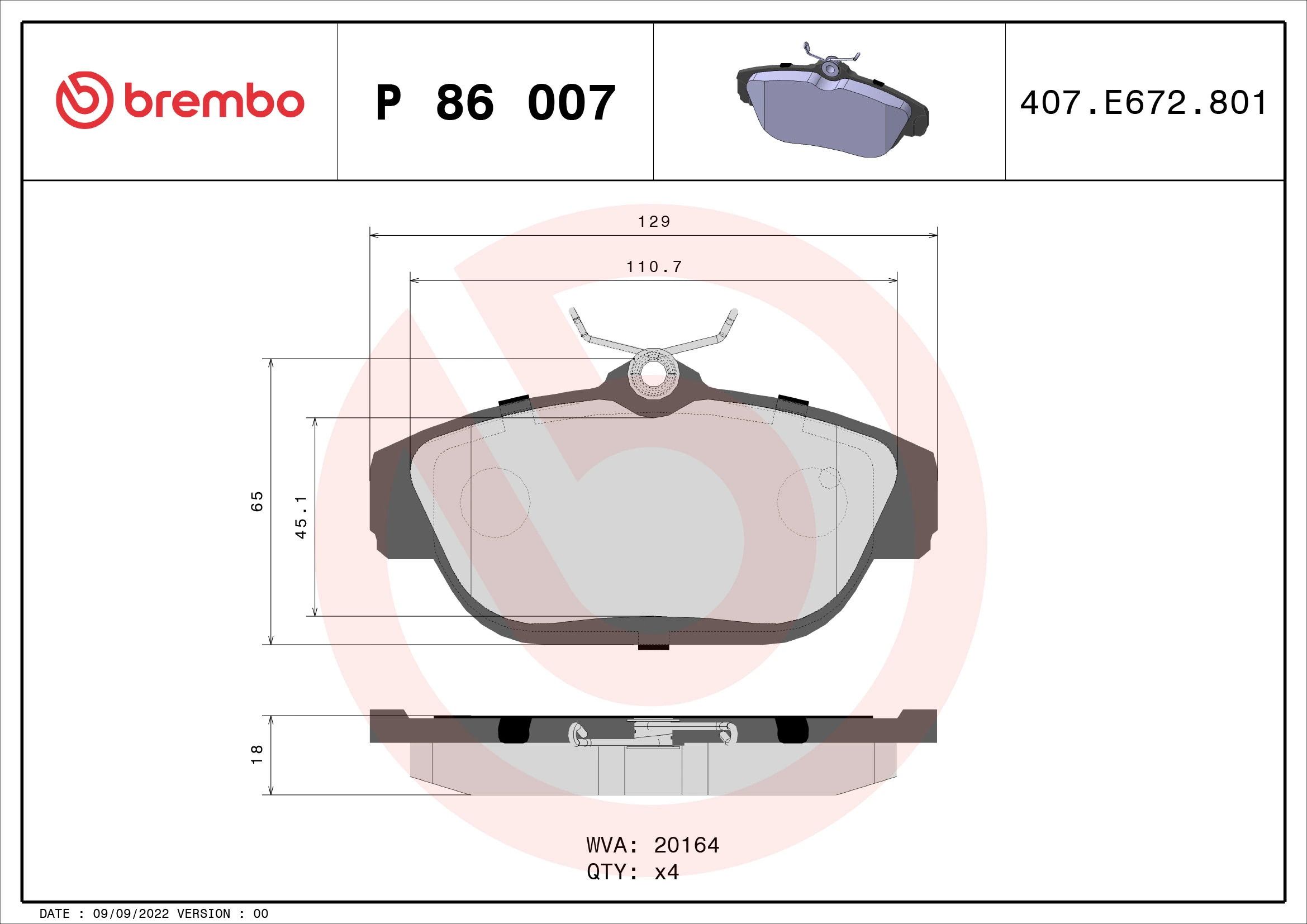Brake Pad Set, disc brake