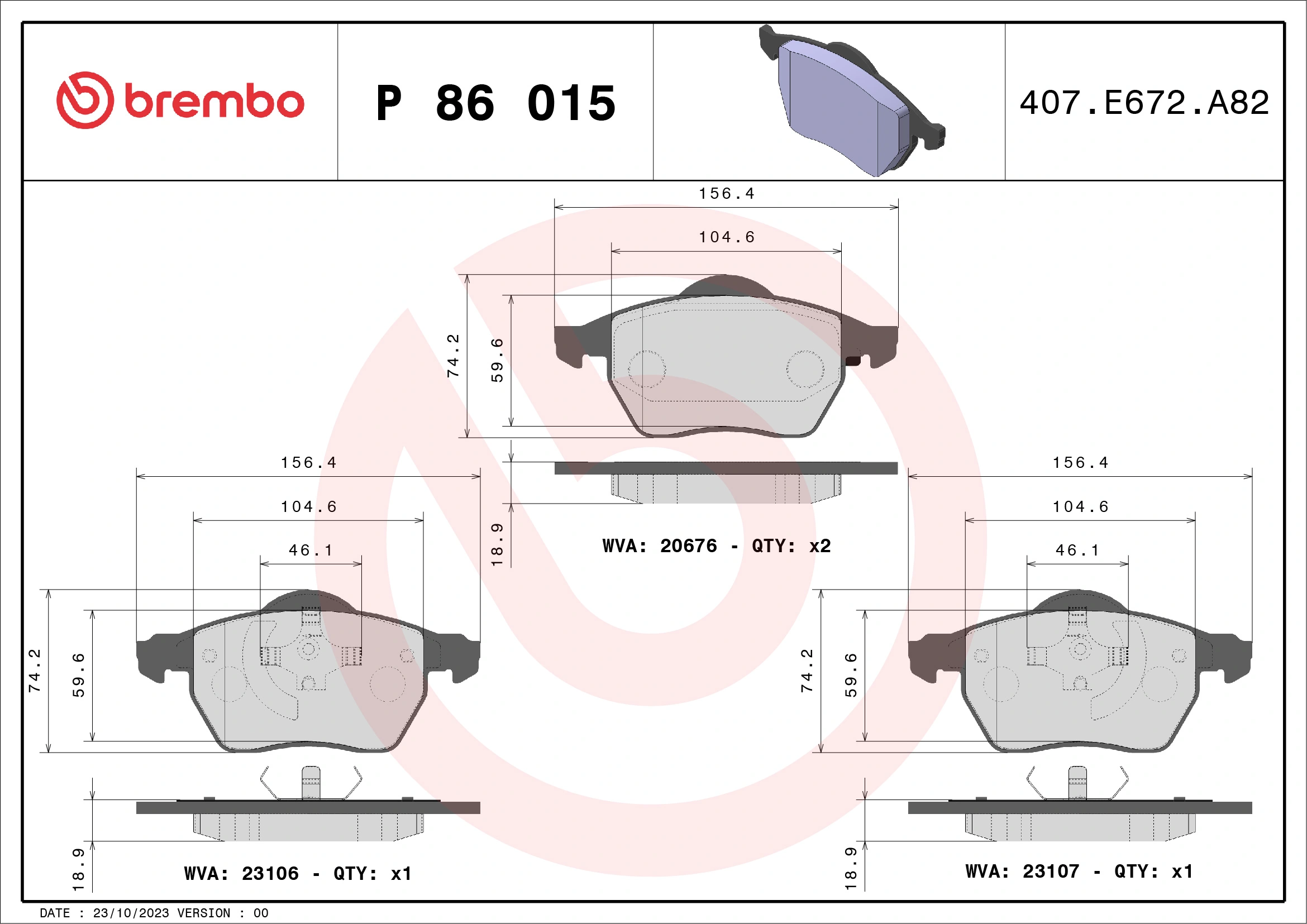 Brake Pad Set, disc brake
