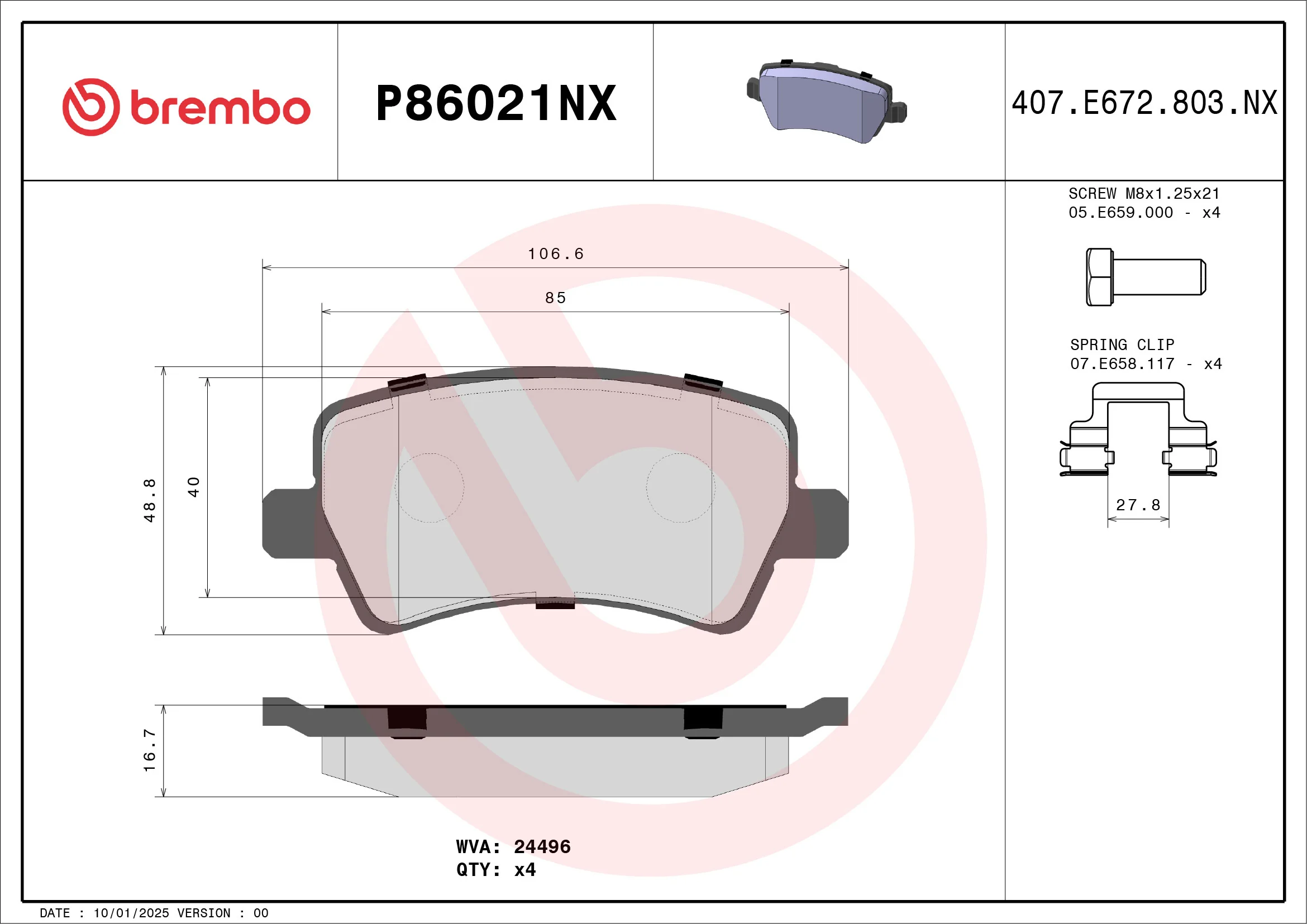Brake Pad Set, disc brake