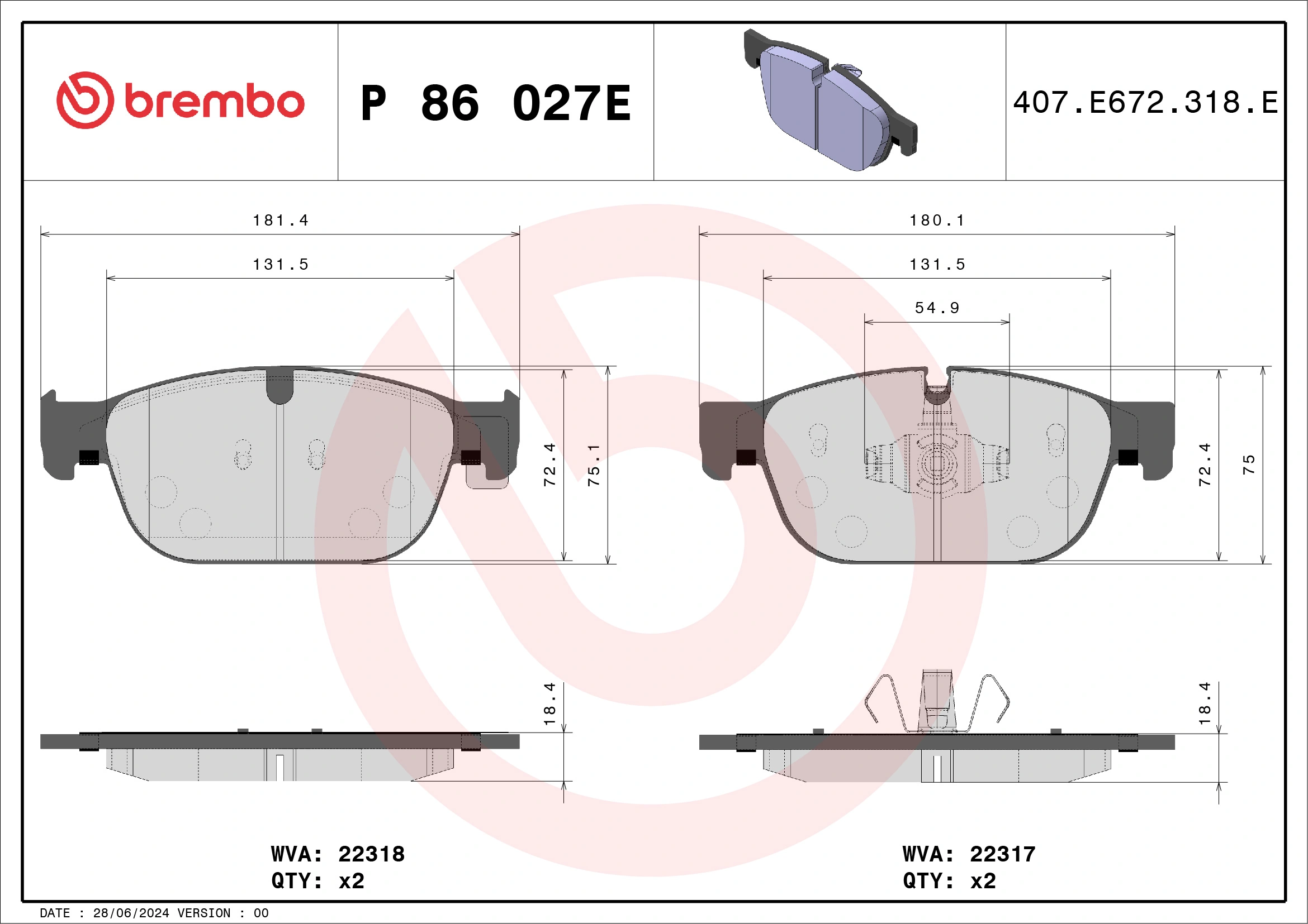 Brake Pad Set, disc brake