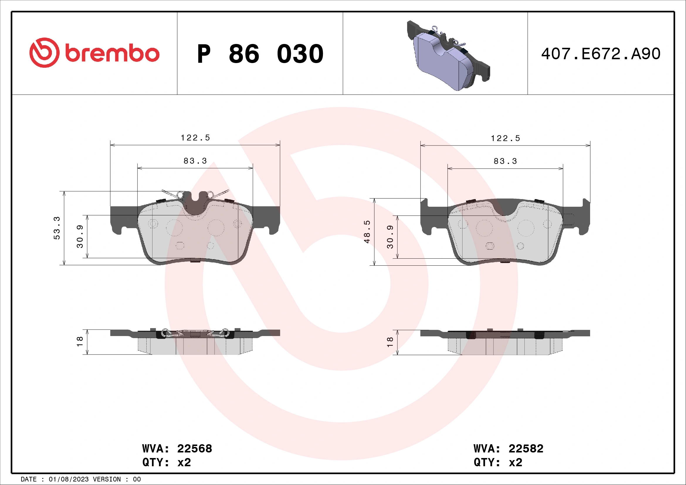 Brake Pad Set, disc brake