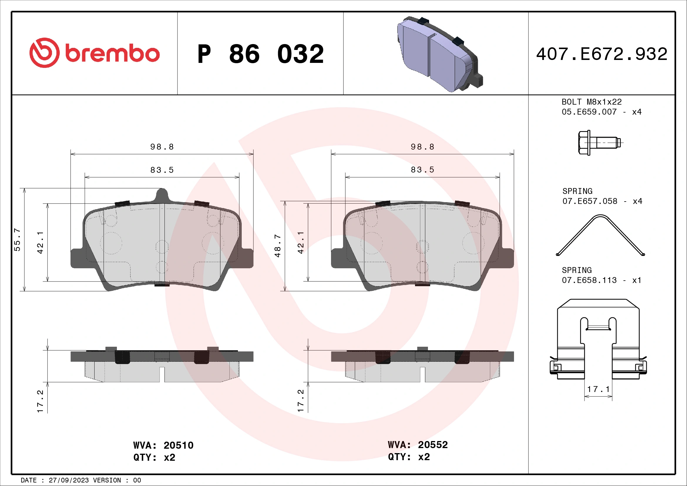Brake Pad Set, disc brake