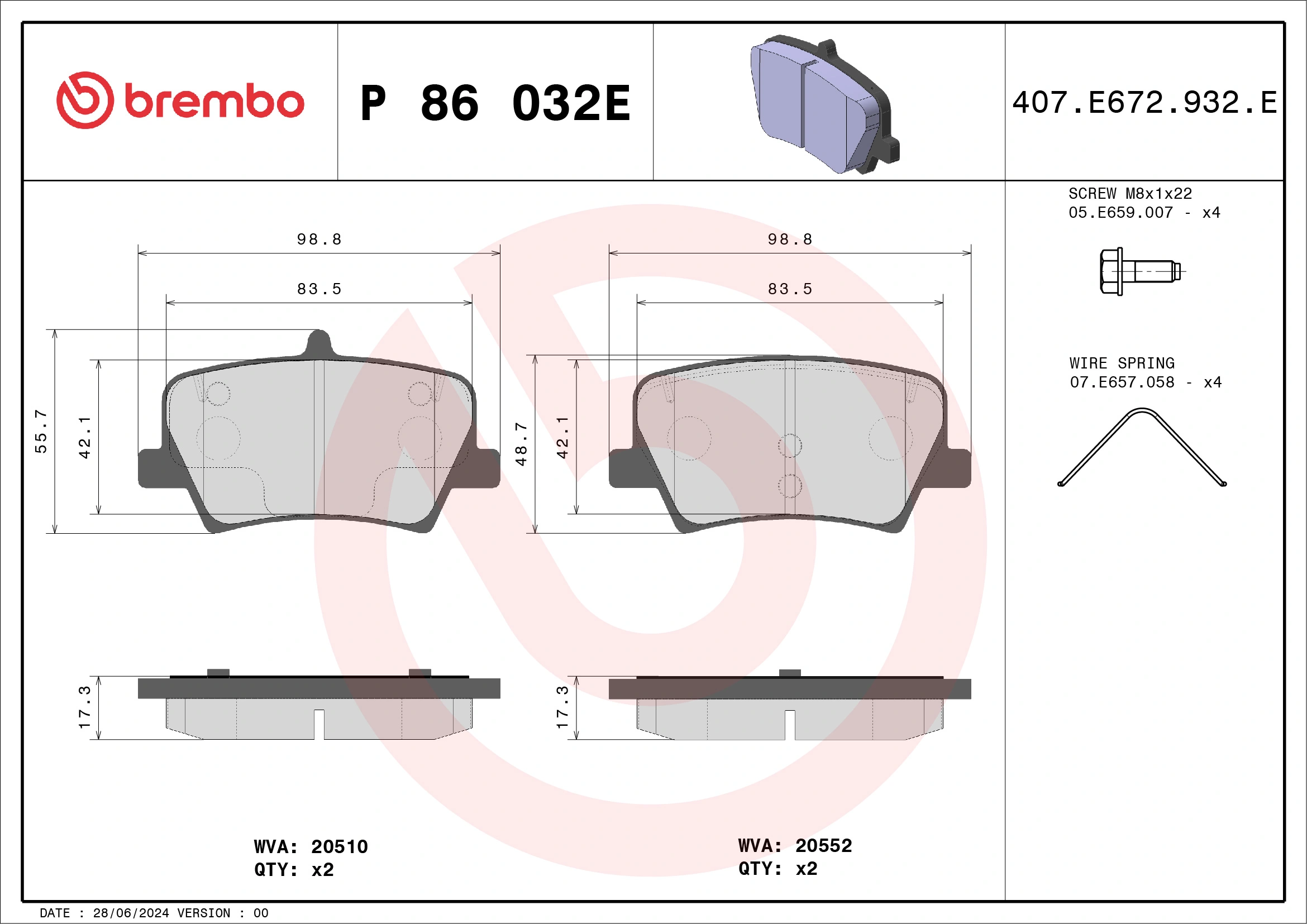 Brake Pad Set, disc brake