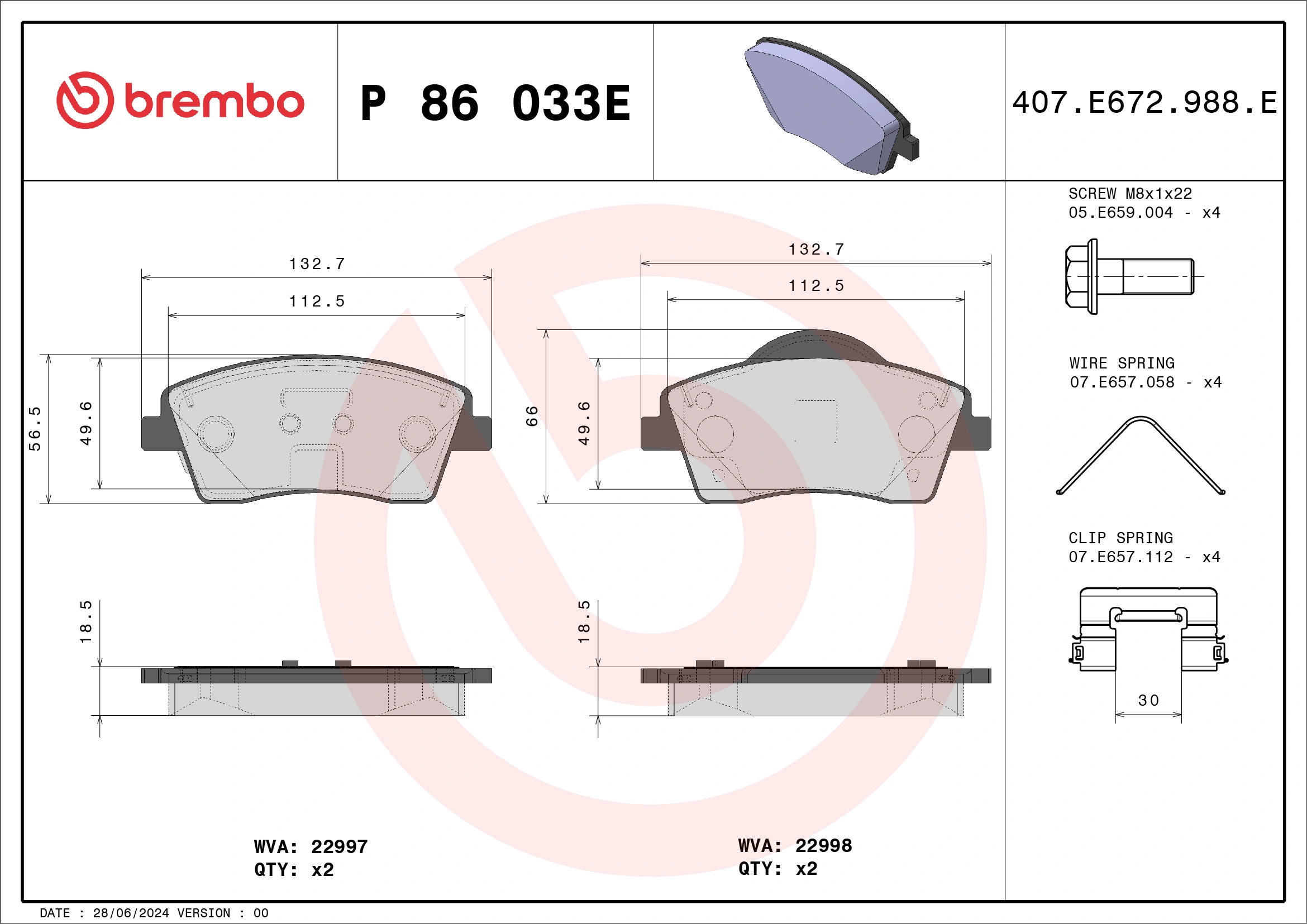 Brake Pad Set, disc brake