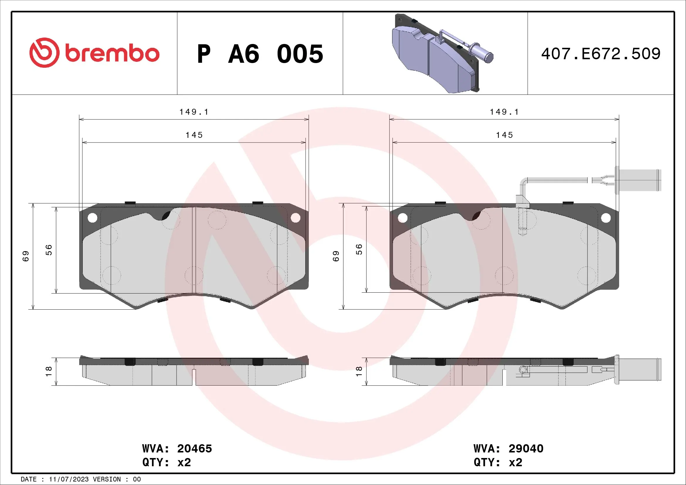 Brake Pad Set, disc brake