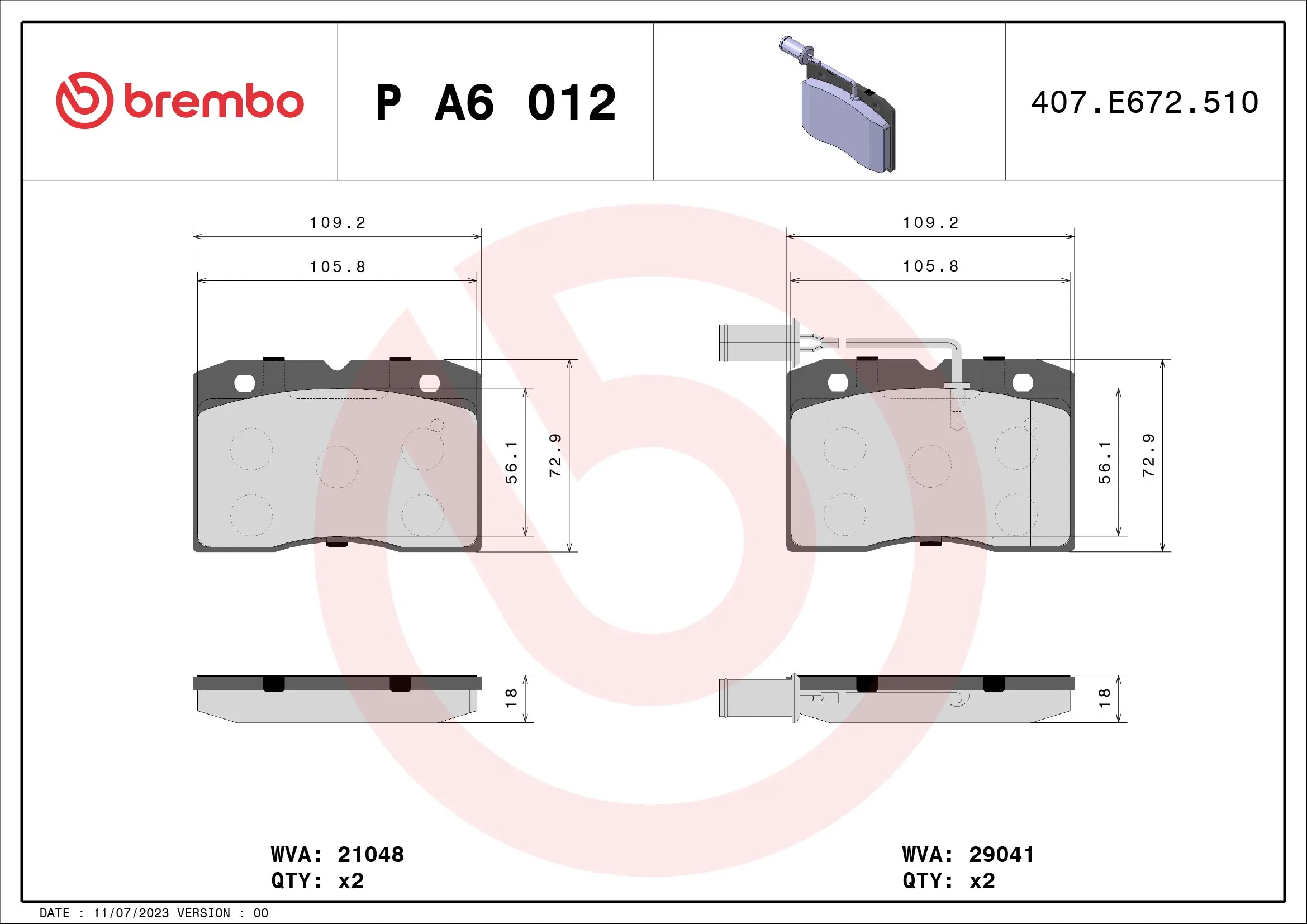 Brake Pad Set, disc brake