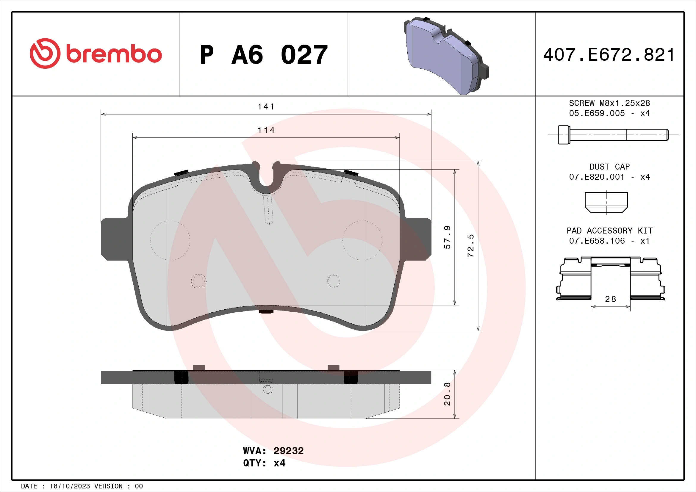 Brake Pad Set, disc brake