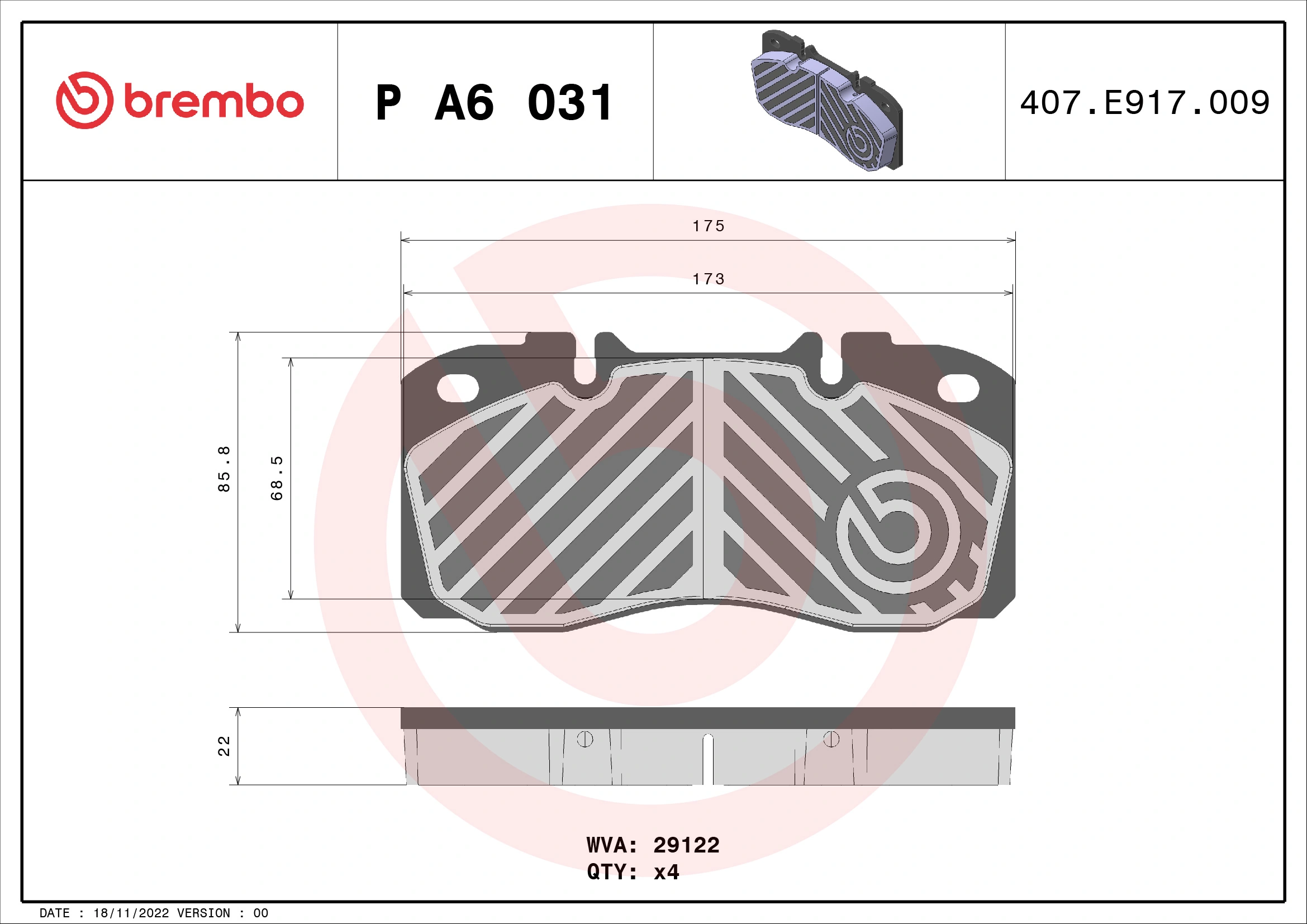 Brake Pad Set, disc brake