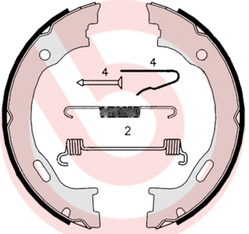 Brake Shoe Set, parking brake