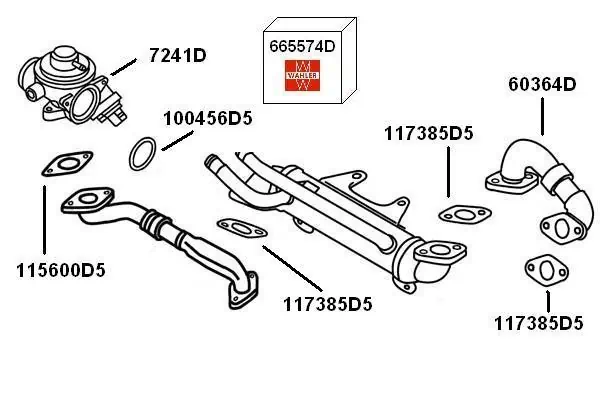 Pipe, EGR valve