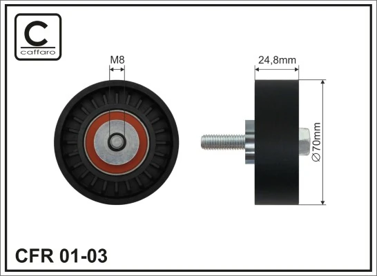 Deflection/Guide Pulley, V-ribbed belt