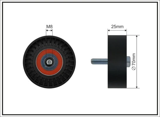 Deflection/Guide Pulley, V-ribbed belt