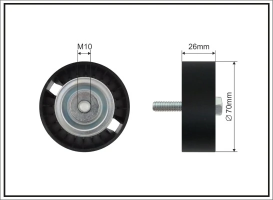Deflection/Guide Pulley, V-ribbed belt