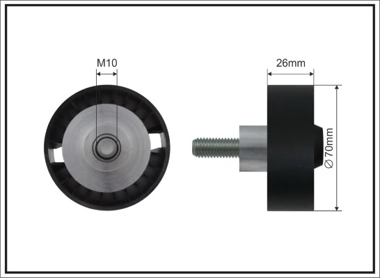 Deflection/Guide Pulley, V-ribbed belt