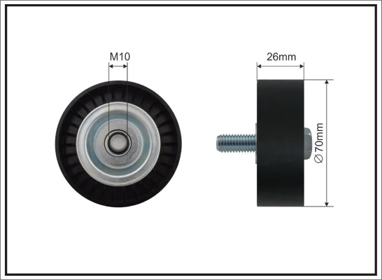 Deflection/Guide Pulley, V-ribbed belt
