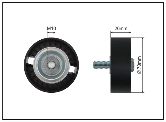 Deflection/Guide Pulley, V-ribbed belt