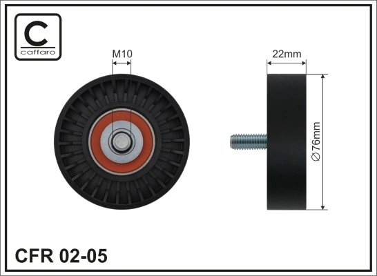 Deflection/Guide Pulley, V-ribbed belt