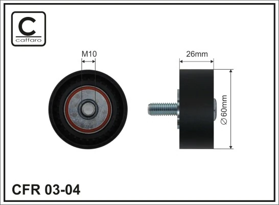 Deflection/Guide Pulley, V-ribbed belt