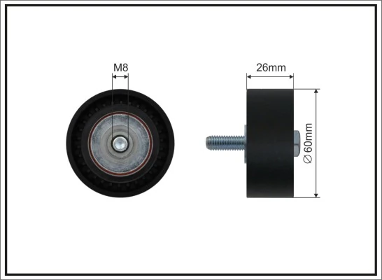 Deflection/Guide Pulley, V-ribbed belt