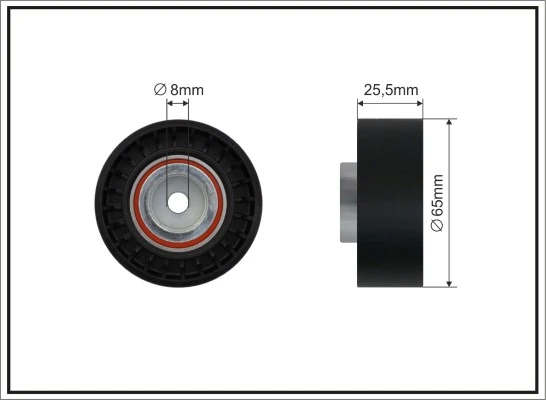 Deflection/Guide Pulley, V-ribbed belt