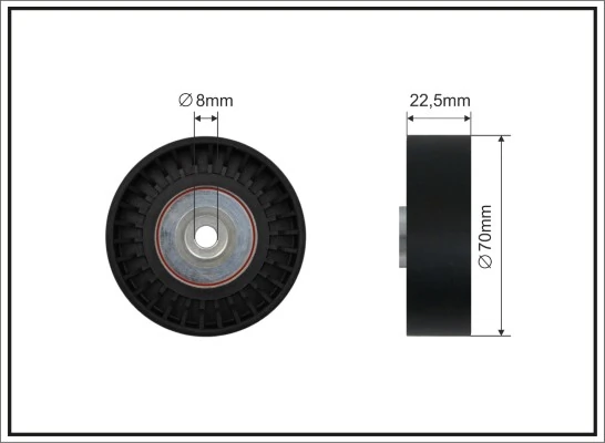 Deflection/Guide Pulley, V-ribbed belt