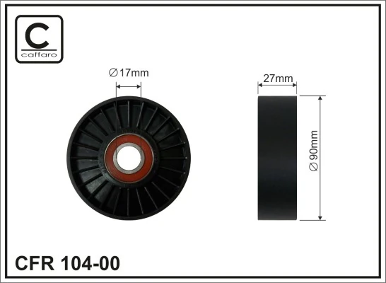 Deflection/Guide Pulley, V-ribbed belt