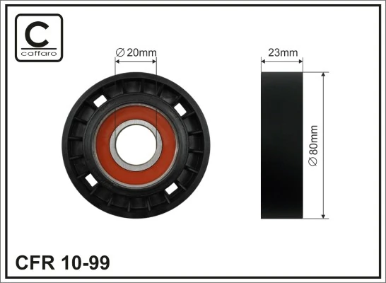 Deflection/Guide Pulley, V-ribbed belt