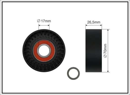 Tensioner Pulley, V-ribbed belt