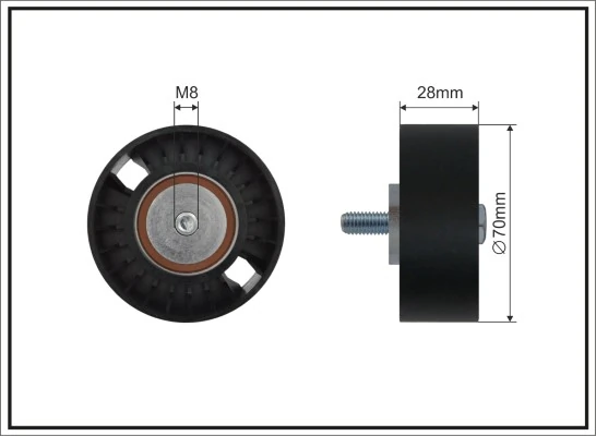 Deflection/Guide Pulley, V-ribbed belt