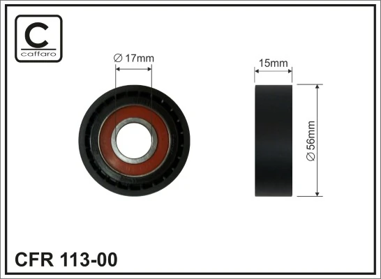 Deflection/Guide Pulley, V-ribbed belt