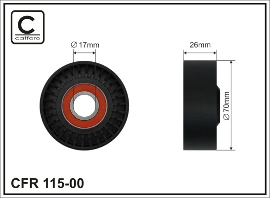 Deflection/Guide Pulley, V-ribbed belt