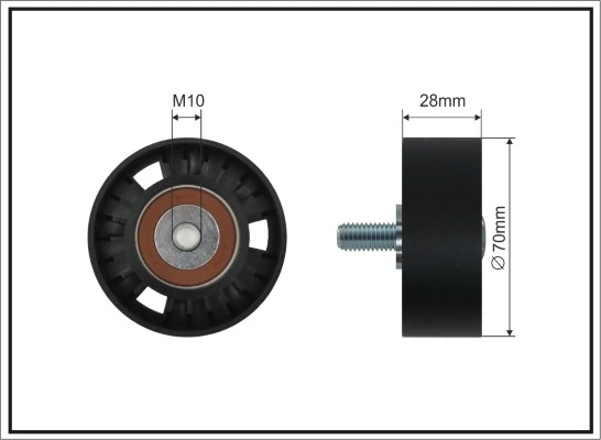 Deflection/Guide Pulley, V-ribbed belt