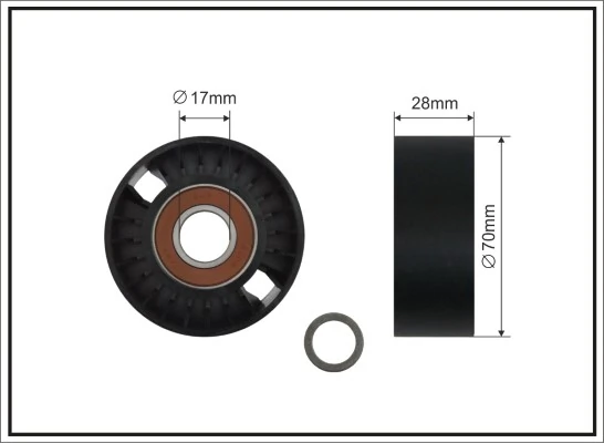 Tensioner Pulley, V-ribbed belt