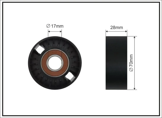Deflection/Guide Pulley, V-ribbed belt