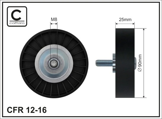 Deflection/Guide Pulley, V-ribbed belt