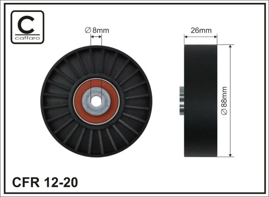 Deflection/Guide Pulley, V-ribbed belt