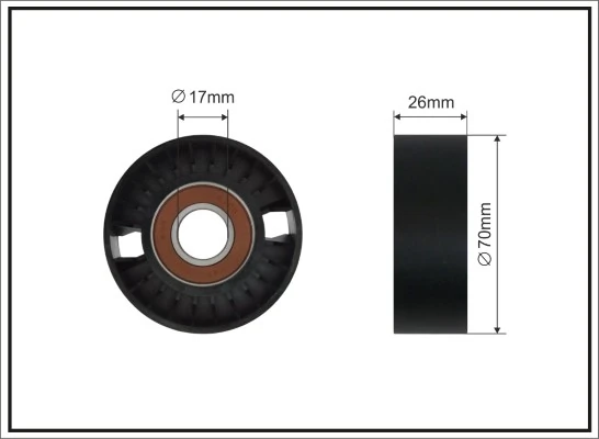 Deflection/Guide Pulley, V-ribbed belt