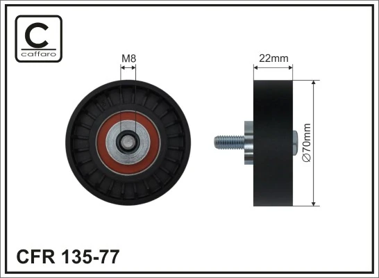 Deflection/Guide Pulley, V-ribbed belt