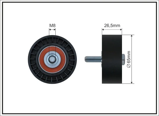 Deflection/Guide Pulley, V-ribbed belt