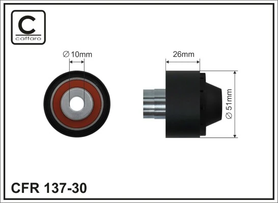 Deflection/Guide Pulley, V-ribbed belt