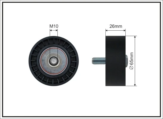 Deflection/Guide Pulley, V-ribbed belt