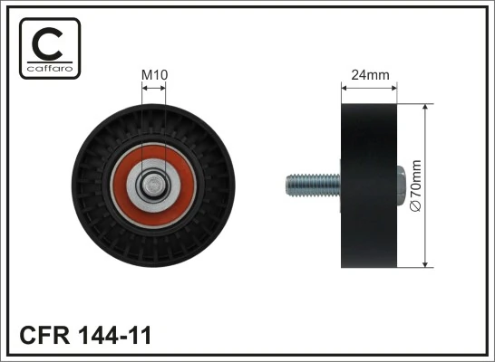 Deflection/Guide Pulley, V-ribbed belt