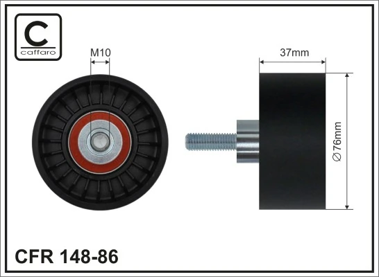 Deflection/Guide Pulley, V-ribbed belt