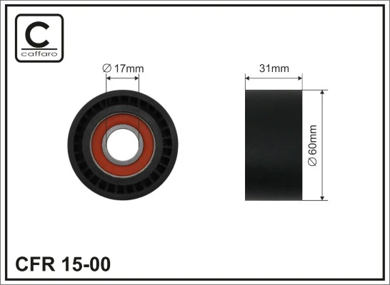 Deflection/Guide Pulley, V-ribbed belt