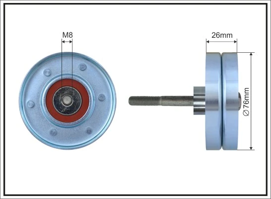 Deflection/Guide Pulley, V-ribbed belt
