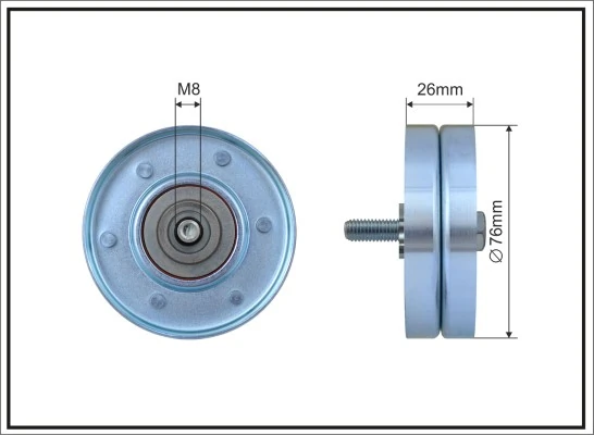 Deflection/Guide Pulley, V-ribbed belt