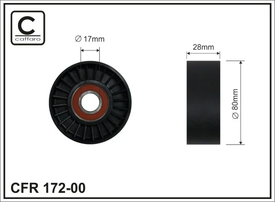 Deflection/Guide Pulley, V-ribbed belt